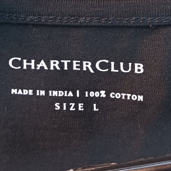 #236 3/$18 - Charter Club Black Tank Top Size L - Picture 4 of 4